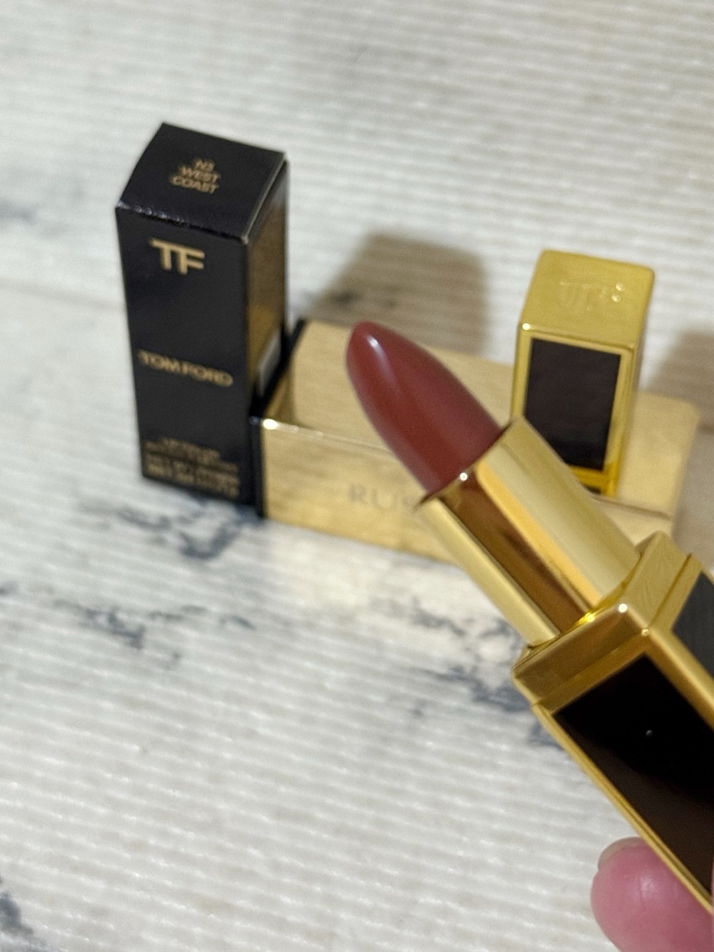 Tom Ford #N3 West Coast Mini Lipstick (Cinnamon Brown) - Picture 3 of 7